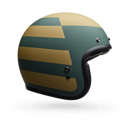 Kask otwarty BELL CUSTOM 500 ECE6 PARLOR MATTE EMERALD GOLD zielony złoty