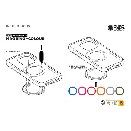 Pierścień QUAD LOCK MAG PURPLE fioletowy