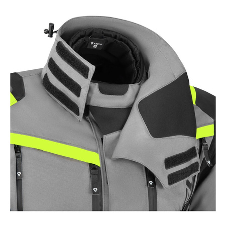Kurtka tekstylna SECA ARRAKIS III TITANIUM szary żółty fluo czarny