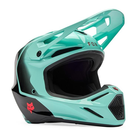 Kask cross FOX V3 DRIP TURQUOISE zielony czarny