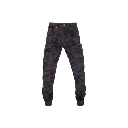 Jeansy motocyklowe RICHA APACHE BLACK CAMO czarny szary
