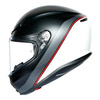 Kask integralny AGV K6 MINIMAL BLACK/WHITE/RED czarny szary czerwony biały