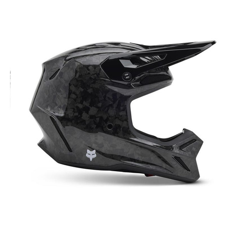 Kask cross FOX V3 RS CARBON SOLID BLACK czarny