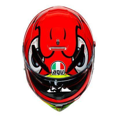 Kask integralny AGV K3 SV BIRDY RED czerwony żółty biały