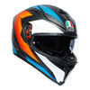 Kask integralny AGV K5 S CORE ORANGE czarny pomarańczowy niebieski biały