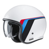 Kask otwarty HJC V30 OSOR WHITE biały czerwony niebieski czarny