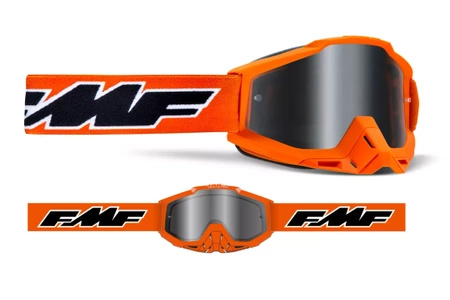 Gogle motocyklowe FMF POWERBOMB ROCKET ORANGE SZYBA MIRROR SILVER pomarańczowy