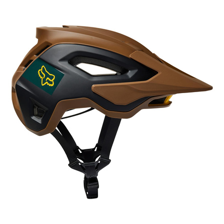 Kask rowerowy FOX SPEEDFRAME PRO BLOCKED NUTMEG brązowy czarny