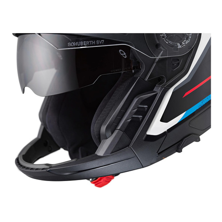 Kask otwarty SCHUBERTH J2 ECE SIGMA BLUE biały niebieski czerwony czarny