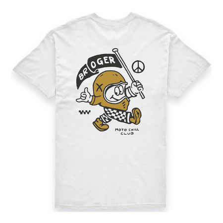 Koszulka T-shirt BROGER RACER WHITE biały