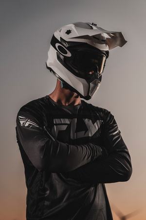 Kask cross MT FALCON S PURE A0 GLOSS PEARL biały