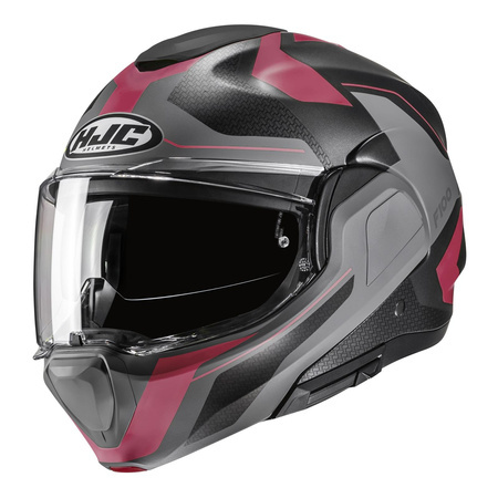 Kask szczękowy HJC F100 BIOS PINK/GREY różowy szary