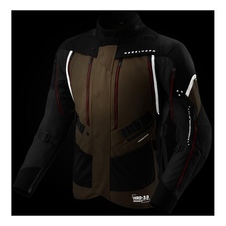 Kurtka tekstylna REBELHORN HARDY 3.0 DESERT/GREY/RED brązowy szary czerwony