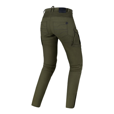 Jeansy motocyklowe damskie SHIMA GIRO 2.0 LADY KHAKI zielony
