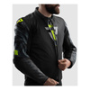 Kurtka skórzana REBELHORN VANDAL 2 BLACK/GREY/FLUO YELLOW czarny szary żółty fluo