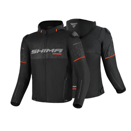 Kurtka tekstylna SHIMA DRIFT+ MEN BLACK czarny szary czerwony