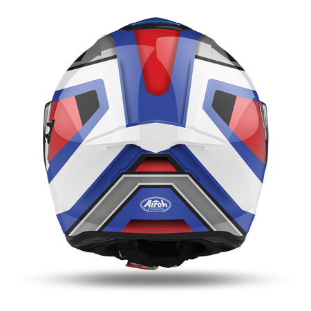 Kask integralny AIROH ST501 SQUARE BLUE/RED GLOSS biały niebieski czerwony czarny