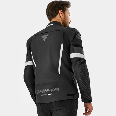 Kurtka tekstylna SHIMA SOLID 2.0 BLACK/WHITE czarny biały