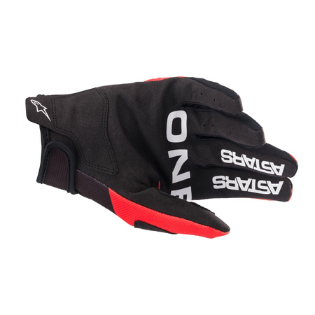 Rękawice cross dziecięce ALPINESTARS RADAR JUNIOR BRIGHT RED/BLACK czerwony fluo czarny