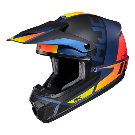 Kask cross HJC CS-MX-II CREED BLACK/BLUE/ORANGE czarny niebieski czerwony pomarańczowy żółty