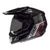 Kask cross z goglami LEATT KIT ADV 9.5 V25 CARBON czarny biały