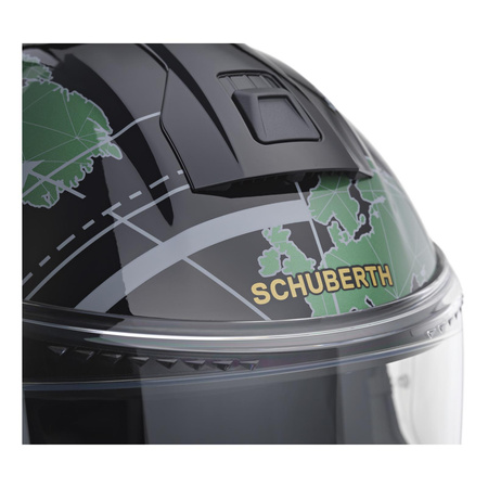 Kask szczękowy SCHUBERTH C5 ECE GLOBE GREEN zielony czarny