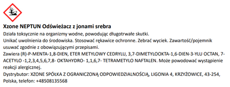 Odświeżacz z jonami srebra XZONE NEPTUN 100ml