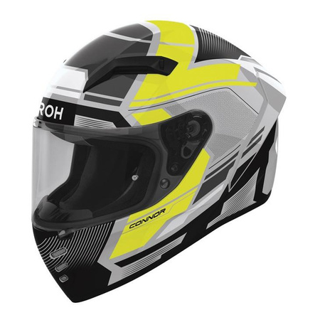 Kask integralny AIROH CONNOR EGO YELLOW GLOSS czarny szary żółty