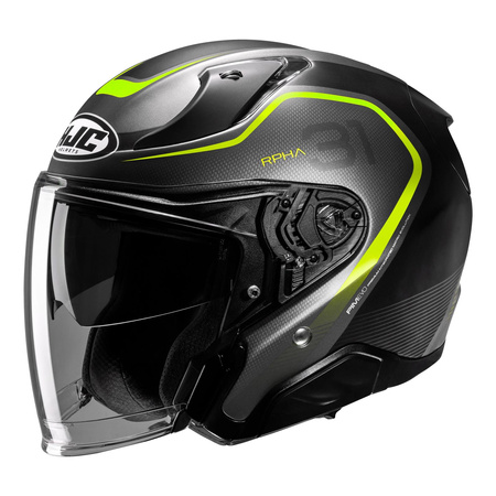 Kask otwarty HJC RPHA 31 KOUV BLACK/YELLOW czarny żółty fluo
