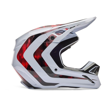 Kask cross FOX V1 KAIROS WHITE/FLUO RED biały czerwony fluo