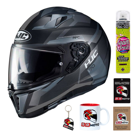 Kask integralny HJC I70 ELIM BLACK/GREY szary czarny