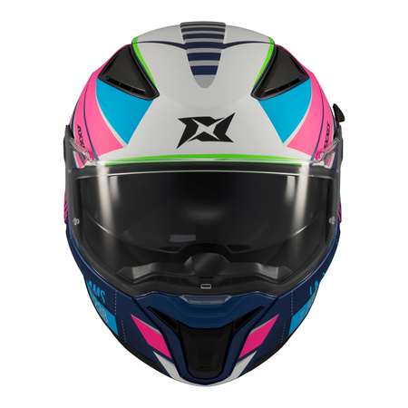 Kask integralny AXXIS PANTHER SV PASSENGER C8 MATT niebieski różowy zielony szary