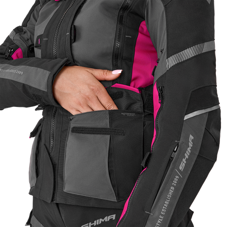 Kurtka tekstylna damska SHIMA HERO 2.0 LADY PINK czarny szary różowy