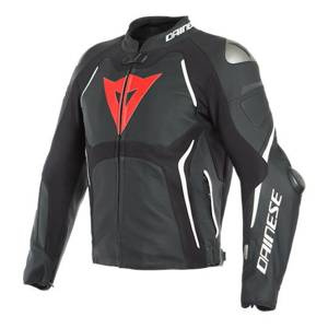 Kurtka skórzana DAINESE TUONO D-AIR z poduszką powietrzną BLACK/RED czarny biały czerwony