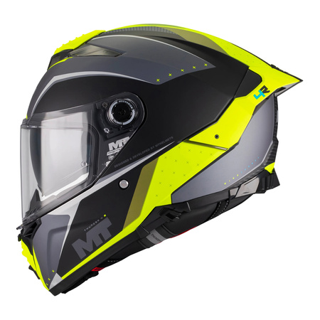 Kask integralny MT THUNDER 4 R SV WIND TUNNEL B3 MATT czarny szary żółty fluo