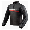 Kurtka skórzana REVIT MILE BLACK/RED czarny czerwony