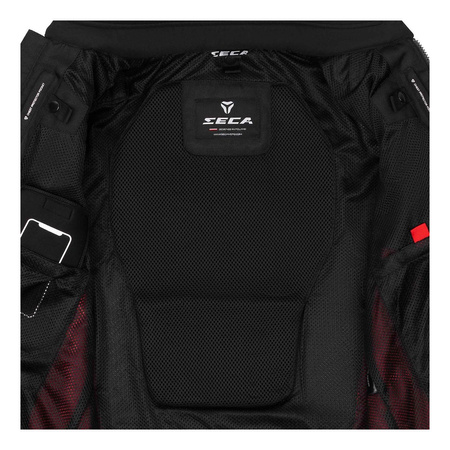 Kurtka tekstylna SECA SUMMER WAY BLACK/RED czarny czerwony