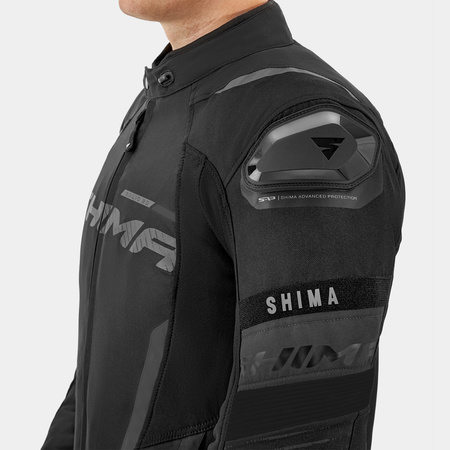 Kurtka tekstylna SHIMA SOLID 2.0 BLACK czarny