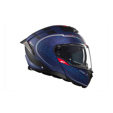 Kask szczękowy MT ATOM 2 SV DESTINY C7 MATT niebieski