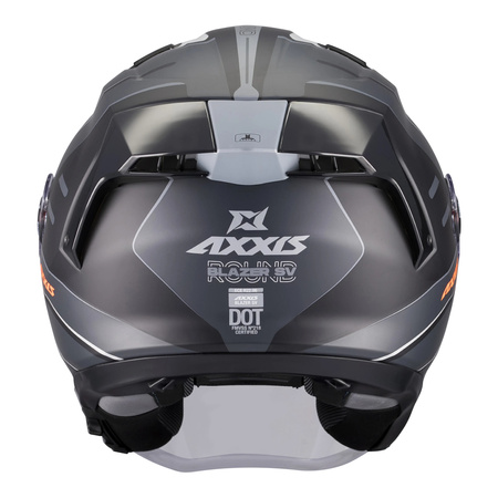 Kask otwarty AXXIS BLAZER SV ROUND B2 MATT czarny szary biały