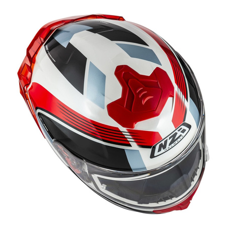 Kask integralny NZI TRENDY RAPID WHITE RED BLUE RED biały czerwony niebieski