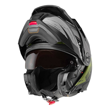 Kask szczękowy SCHUBERTH E2 ECE EXPLORER GREEN czarny szary zielony