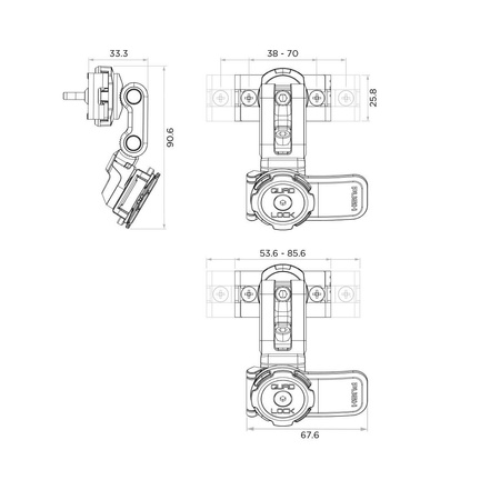 Podstawa QUAD LOCK V2 mocowana na zbiorniczek hamulcowy czarny
