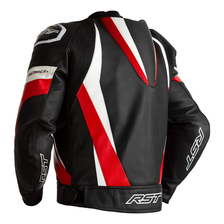 Kurtka skórzana RST TRACTECH EVO 4 CE BLACK/RED czarny czerwony