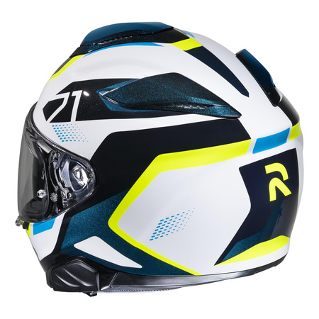Kask integralny HJC RPHA 71 HAPEL BLUE/YELLOW niebieski żółty fluo biały czarny