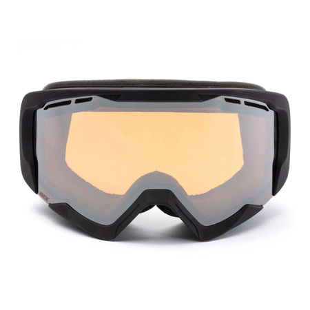Gogle motocyklowe IMX SNOW BLACK MATT/BLACK SZYBA PODWÓJNA CLEAR + BROWN czarny