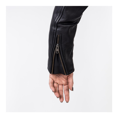 Kurtka skórzana damska OZONE RAMONES MODERN LADY MATT BLACK czarny