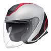 Kask otwarty SCHUBERTH M1 PRO ECE TRIPLE RED srebrny czerwony czarny