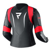 Kurtka skórzana damska REBELHORN REBEL LADY BLACK/FLO RED/WHITE biały czerwony fluo czarny