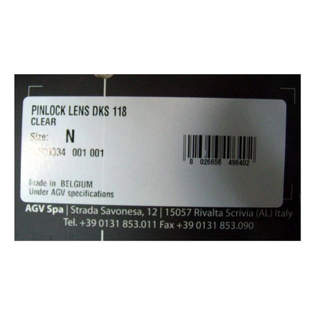 Pinlock AGV PISTA GP RR/PISTA GP R/CORSA R przezroczysty